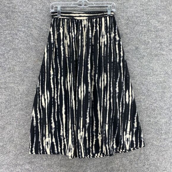 5/$45 Painted Threads Skirt Women M Medium Black Striped Maxi Long Mid Rise - Picture 1 of 9